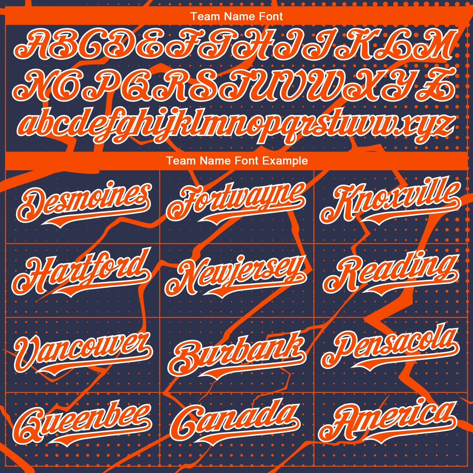 Custom Navy Orange-White Lightning Polka Dot Authentic Baseball Jersey