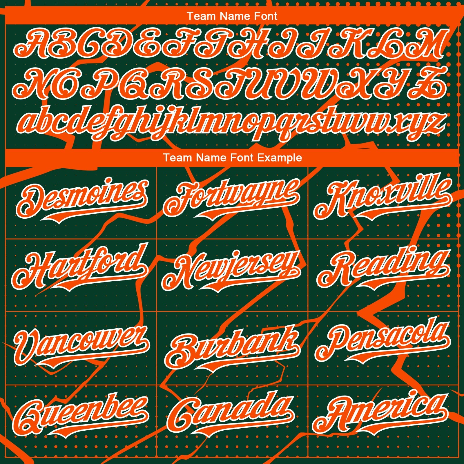 Custom Green Orange-White Lightning Polka Dot Authentic Baseball Jersey