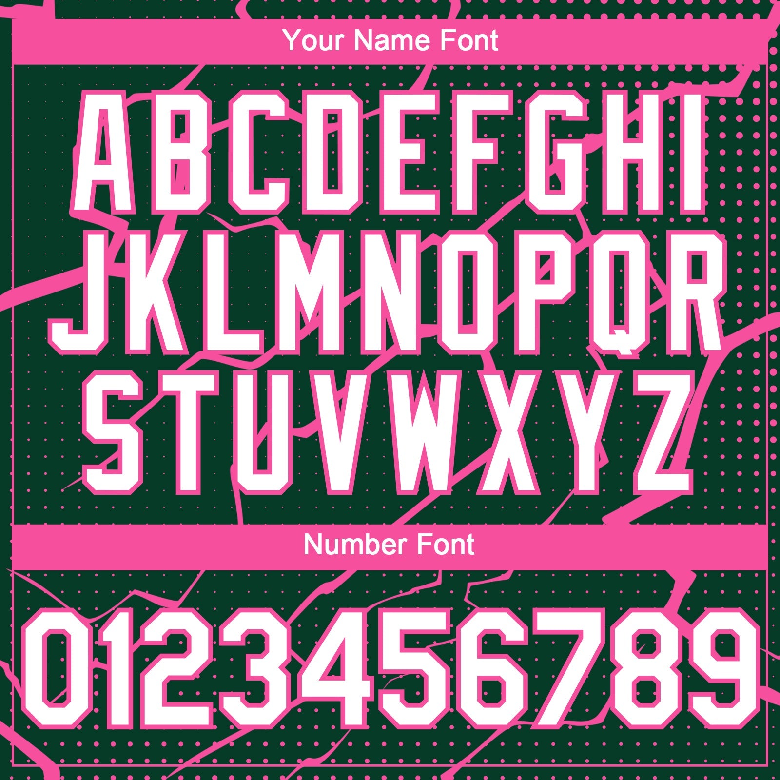 Custom Green White-Pink Lightning Polka Dot Authentic Baseball Jersey