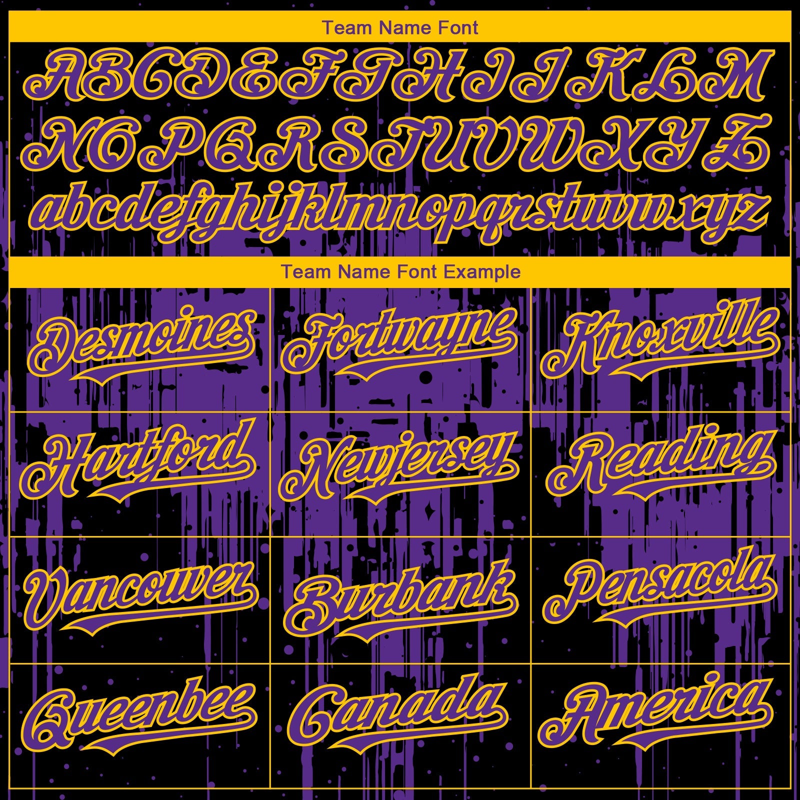 Custom Black Purple-Yellow Dripping Splatter Paint Authentic Baseball Jersey