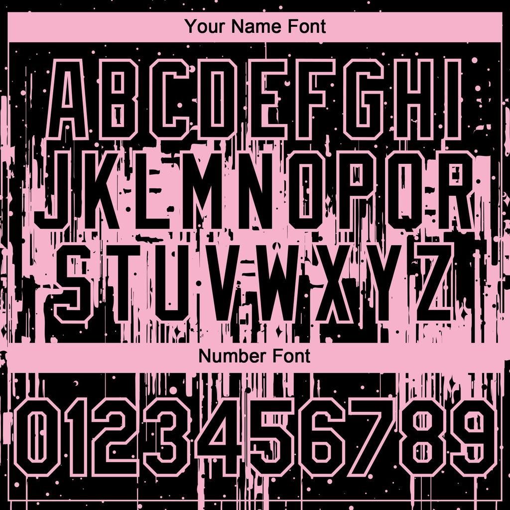 Custom Black Light Pink Dripping Splatter Paint Authentic Baseball Jersey