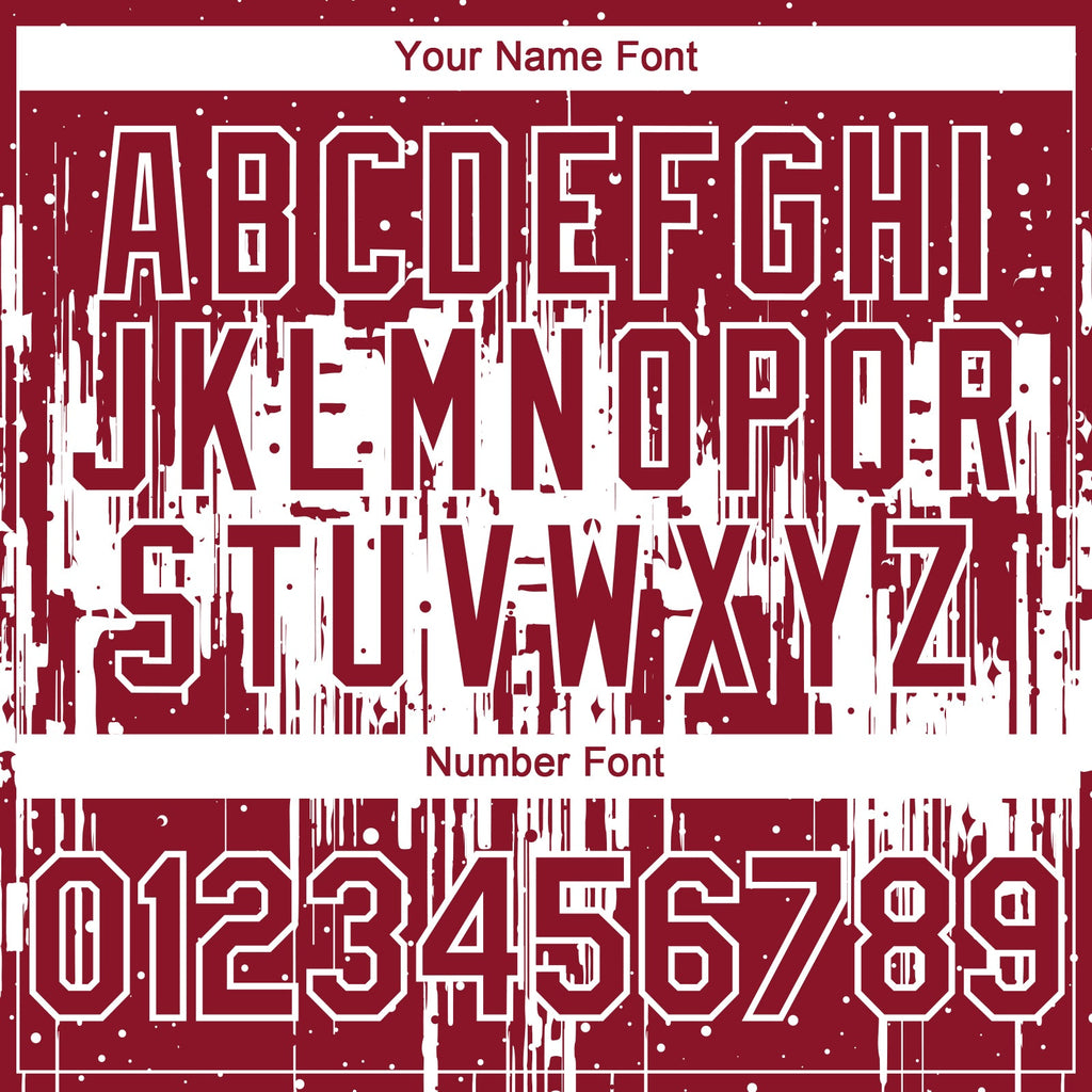 Custom Crimson White Dripping Splatter Paint Authentic Baseball Jersey