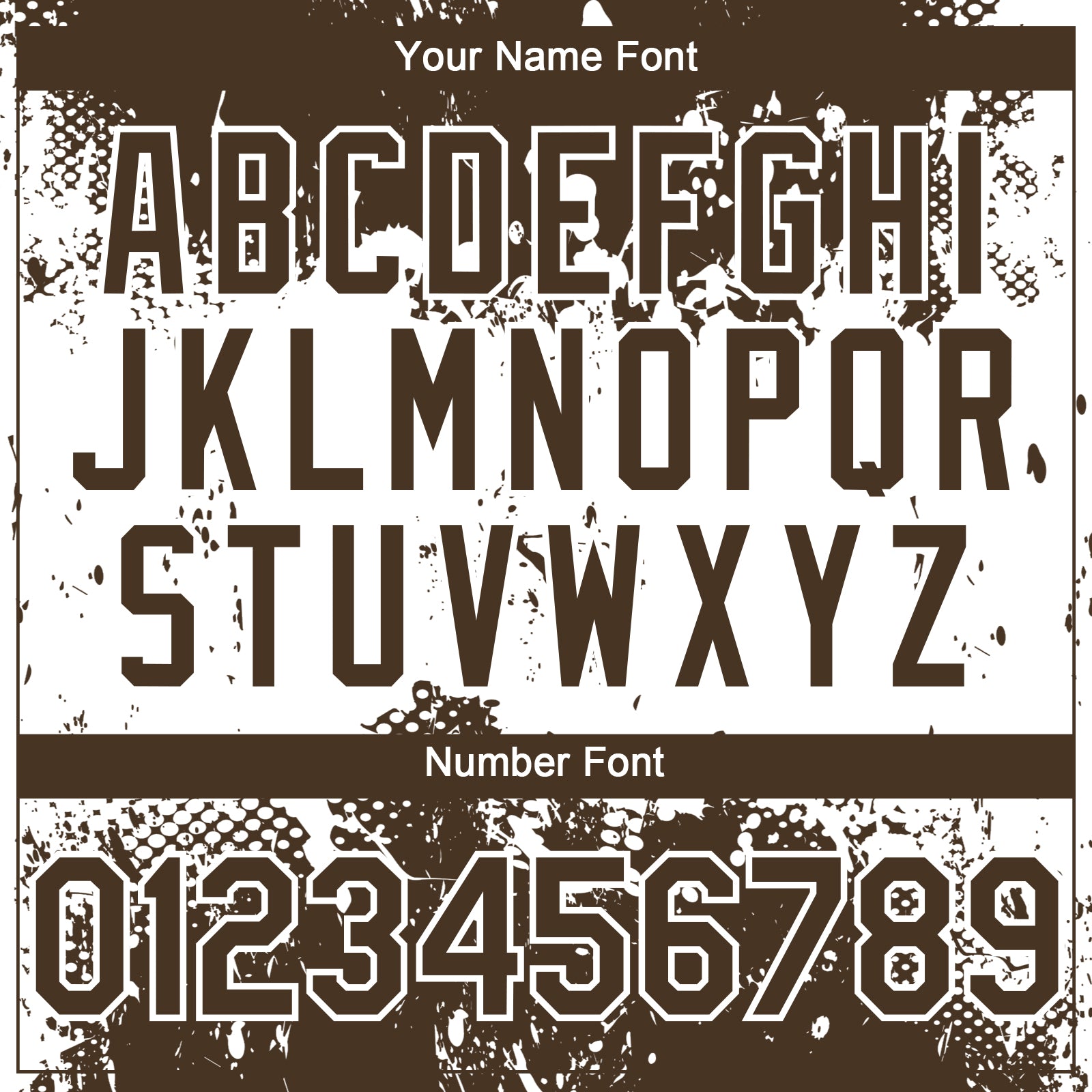 Custom Brown White Abstract Splatter Grunge Paint Authentic Baseball Jersey