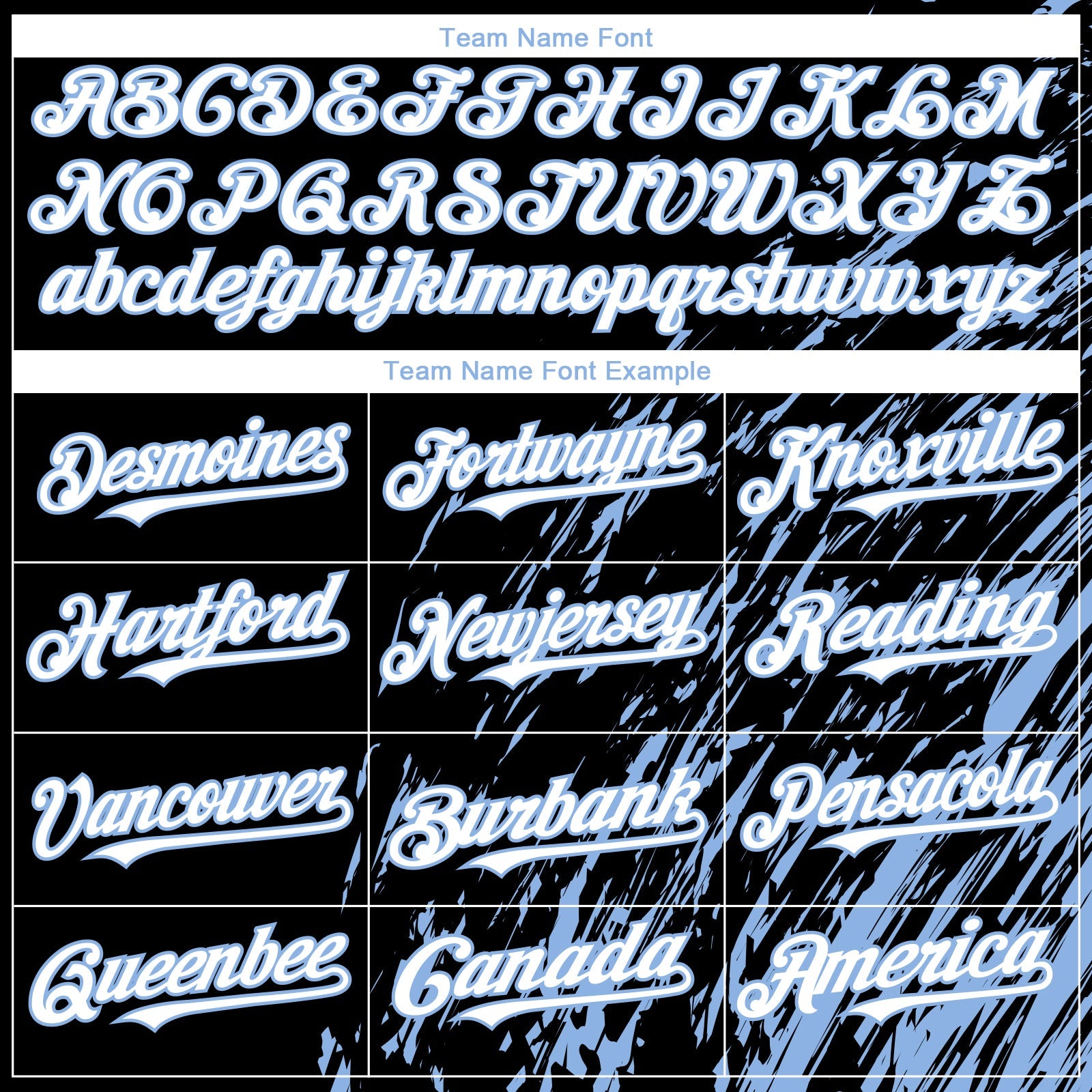 Custom Black White-Light Blue Paint Stroke Grunge Streak Authentic Baseball Jersey