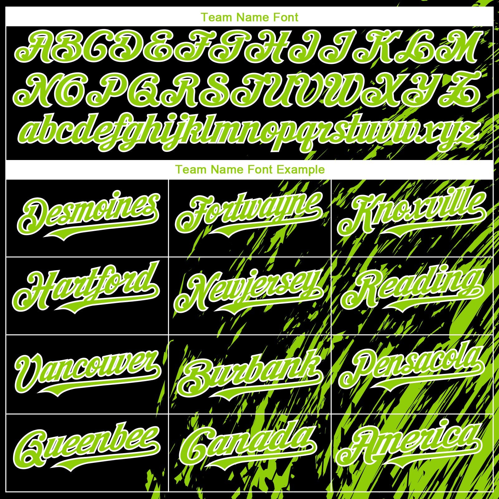 Custom Black Neon Green-White Paint Stroke Grunge Streak Authentic Baseball Jersey