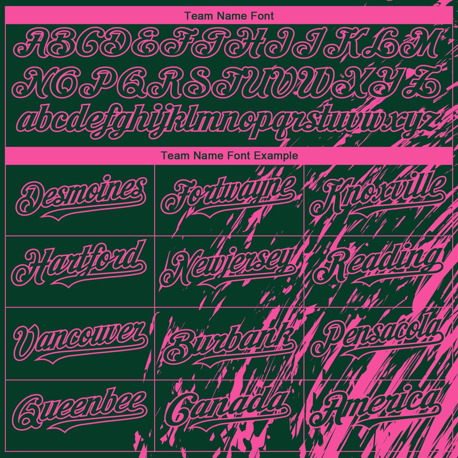 Custom Green Pink Paint Stroke Grunge Streak Authentic Baseball Jersey