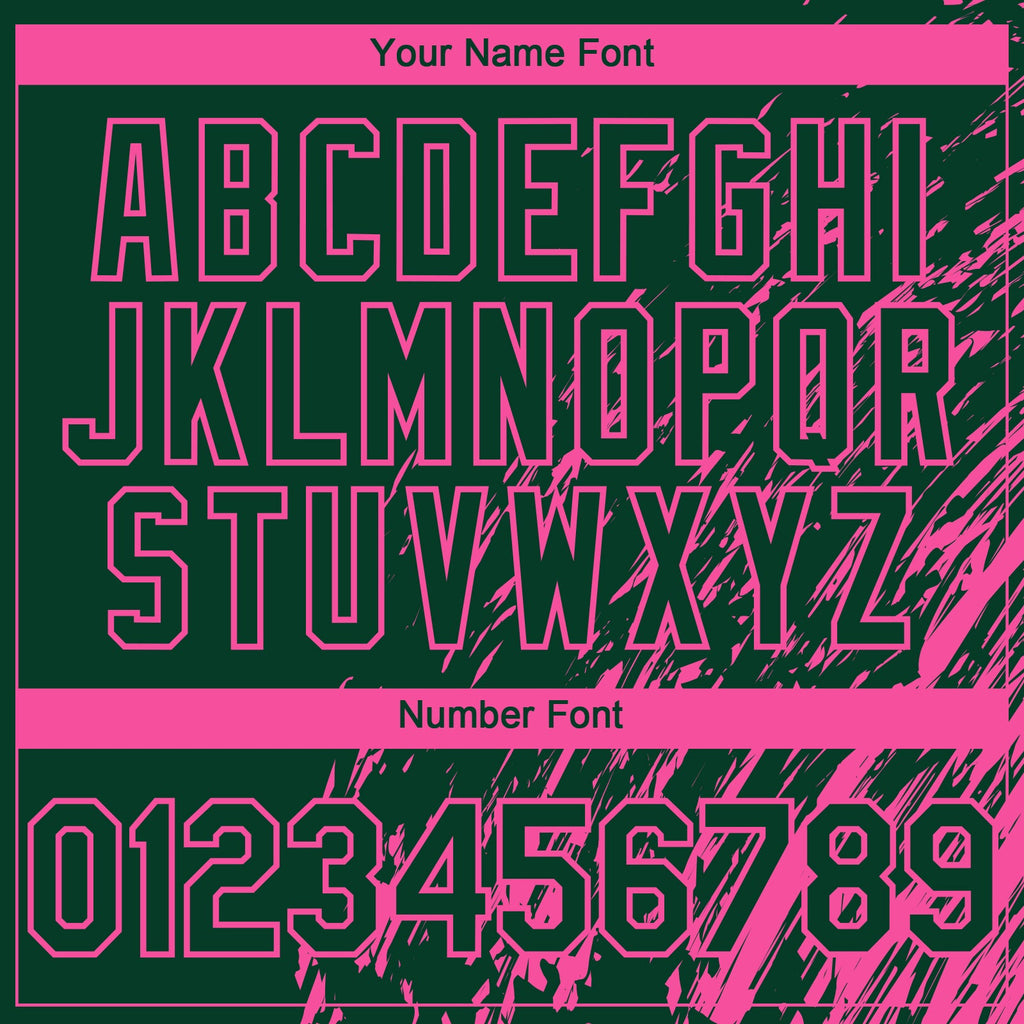 Custom Green Pink Paint Stroke Grunge Streak Authentic Baseball Jersey