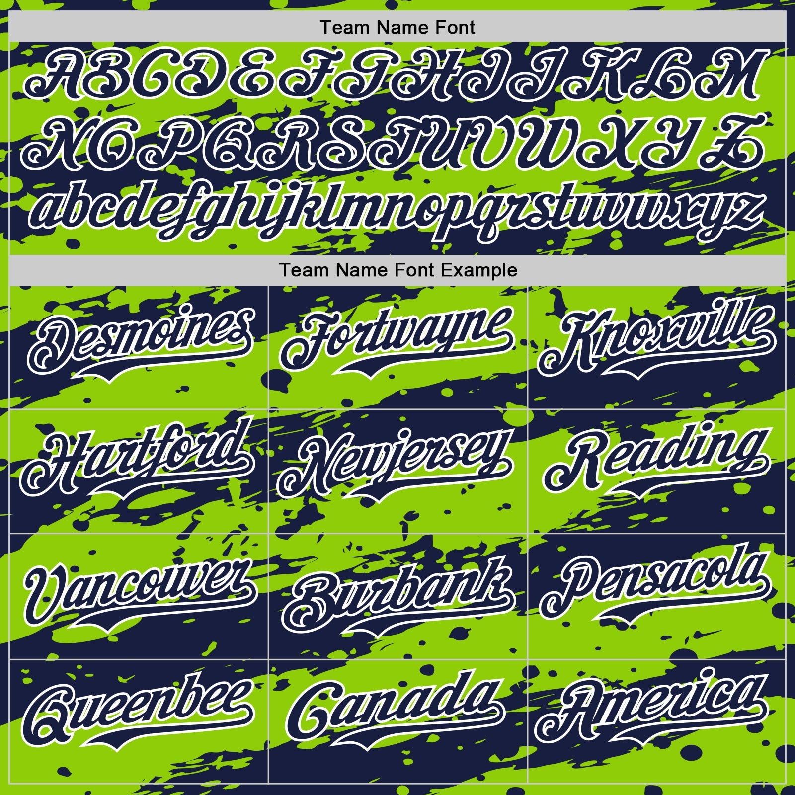 Custom Neon Green Navy-White Paint Splash Stripe Authentic Baseball Jersey