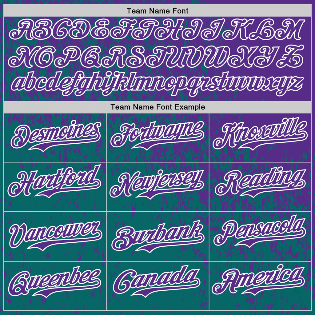 Custom Purple Teal-White Abstract Fragment Splatter Authentic Baseball Jersey