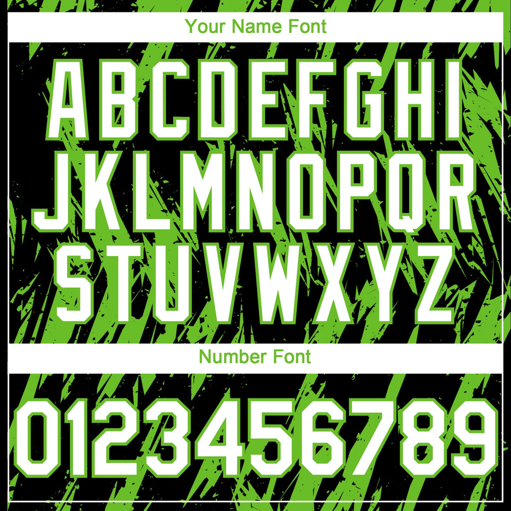 Custom Black White-Aurora Green Splatter Torn Sharp Brush Stroke Authentic Baseball Jersey