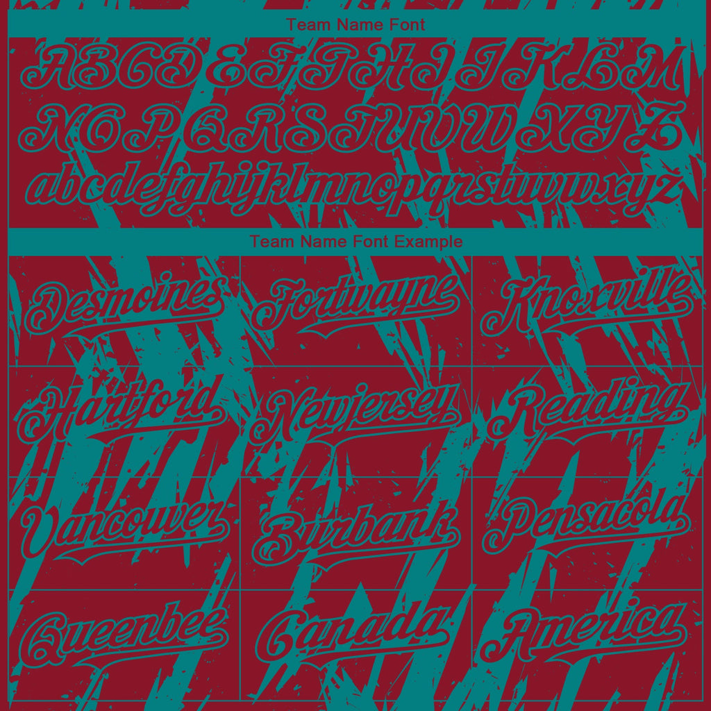 Custom Crimson Teal Splatter Torn Sharp Brush Stroke Authentic Baseball Jersey