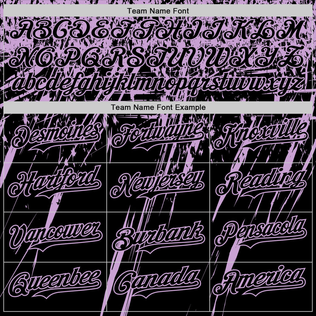 Custom Black Light Purple Distressed Scratch Brush Stroke Authentic Baseball Jersey