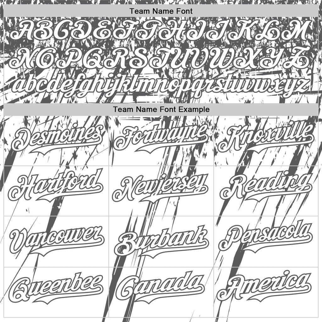 Custom White Steel Gray Distressed Scratch Brush Stroke Authentic Baseball Jersey