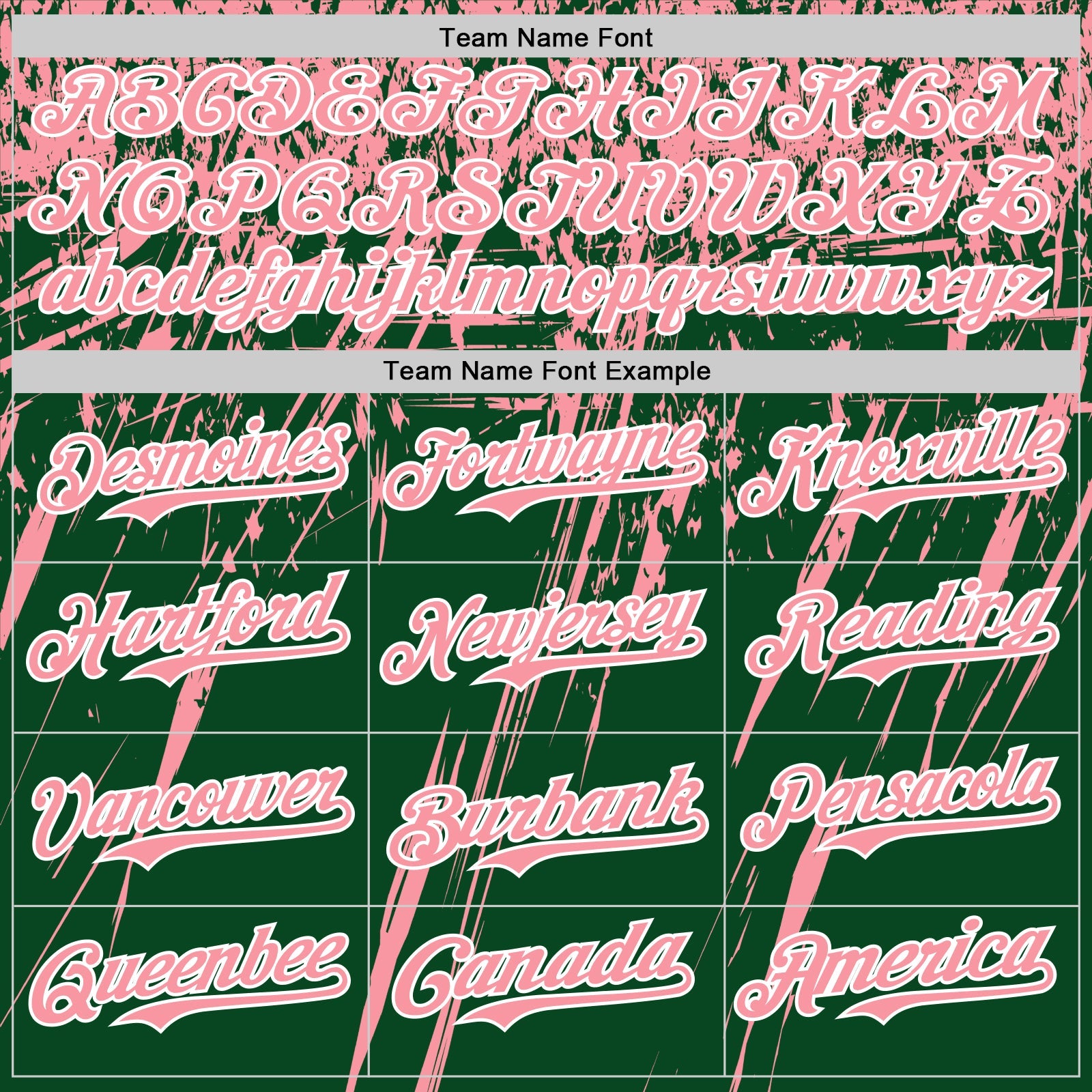 Custom Green Medium Pink-White Distressed Scratch Brush Stroke Authentic Baseball Jersey