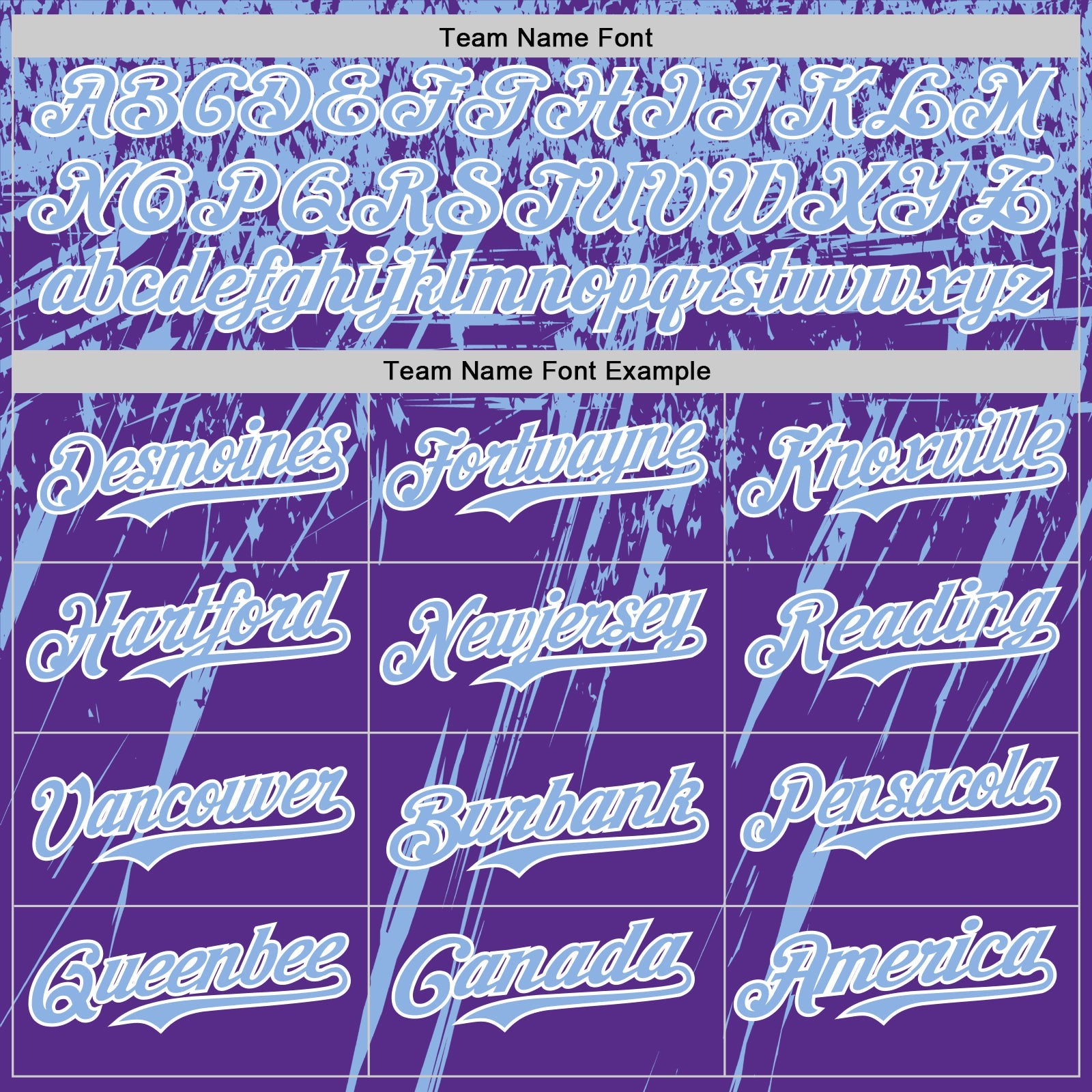 Custom Purple Light Blue-White Distressed Scratch Brush Stroke Authentic Baseball Jersey