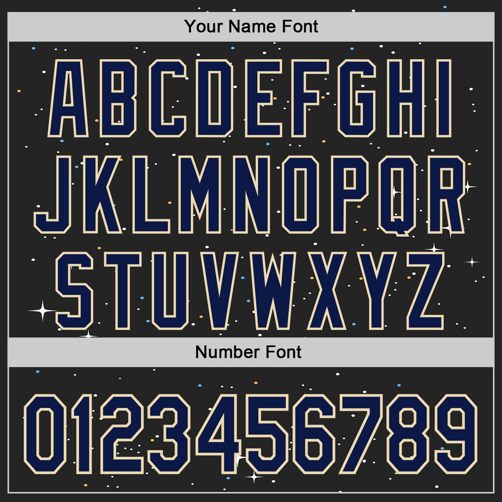 Custom Black Navy-Cream Alien UFO Galaxy Authentic Baseball Jersey