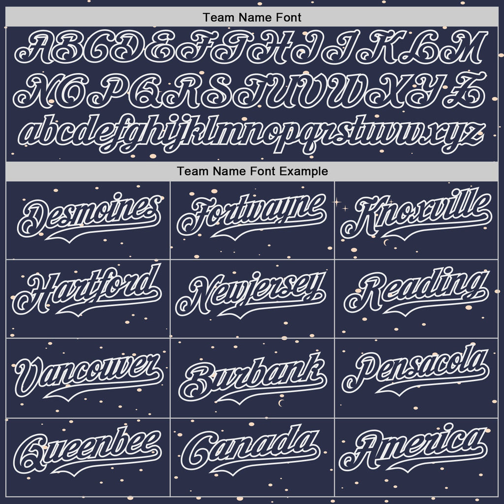 Custom Black Navy Orange-White Alien UFO Galaxy Authentic Baseball Jersey