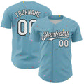 Custom Shadow Blue White-Black 3D Pattern Design Confetti Colorful Speckle Authentic Baseball Jersey