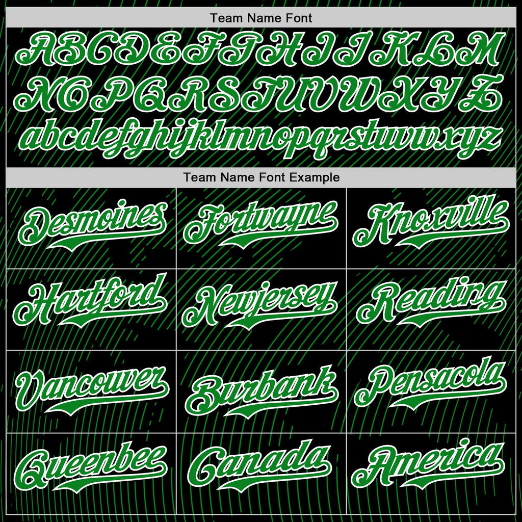 Custom Black Grass Green-White Curve Lines Authentic Baseball Jersey