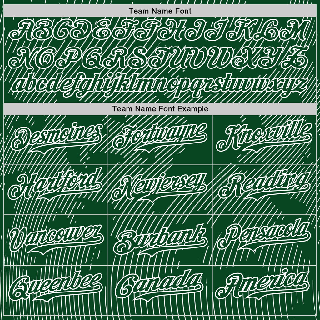 Custom Green White Curve Lines Authentic Baseball Jersey
