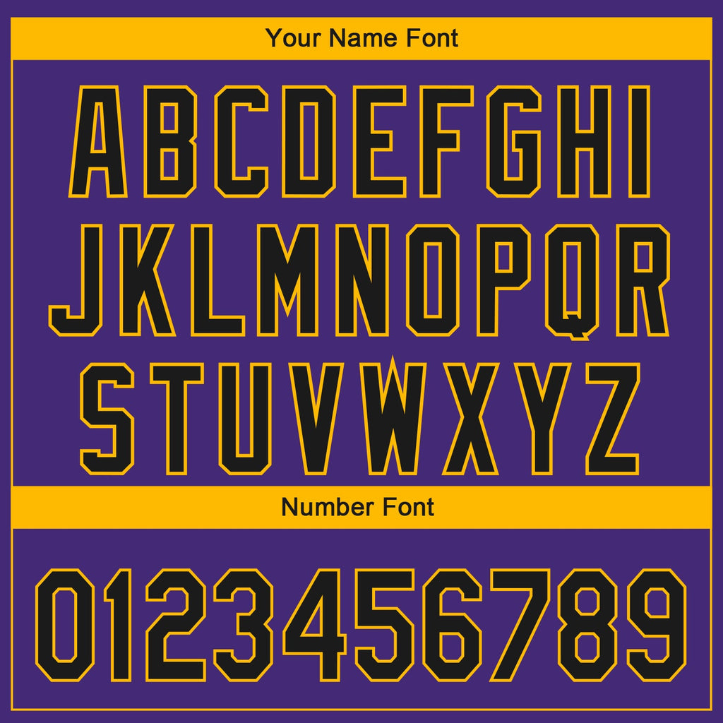Custom Purple Black-Gold 3D Los Angeles City Edition Fade Fashion Authentic Baseball Jersey