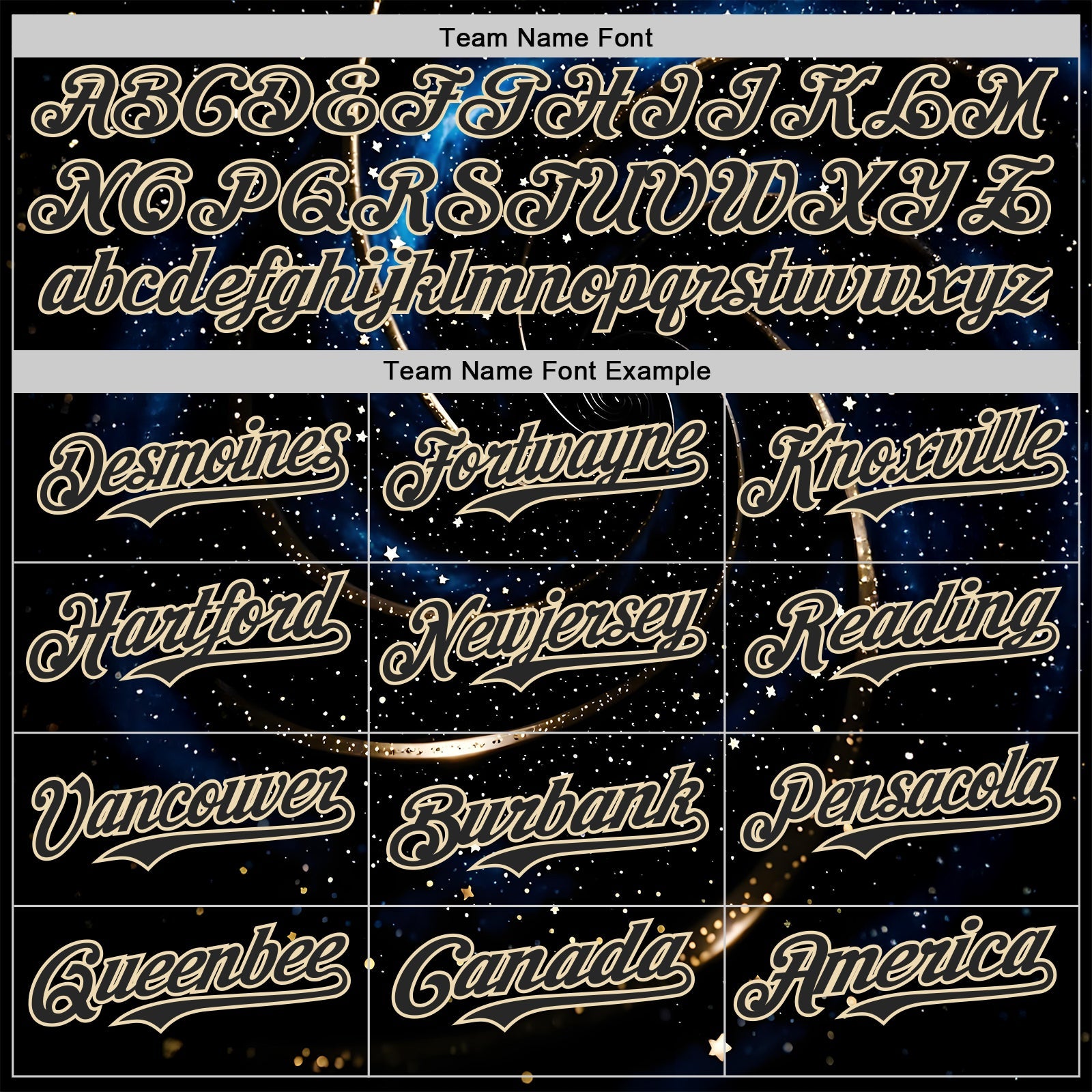 Custom Black-Cream Galaxy Star Authentic Baseball Jersey