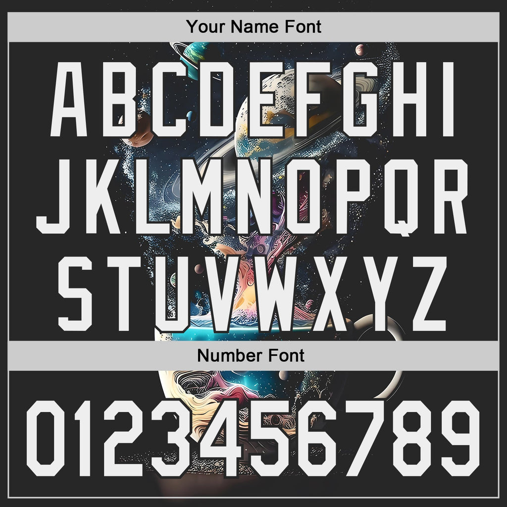Custom Black-White Galaxy Star Nebula Authentic Baseball Jersey