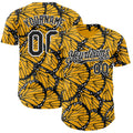 Custom Gold Black-White Butterfly Wing Authentic Baseball Jersey