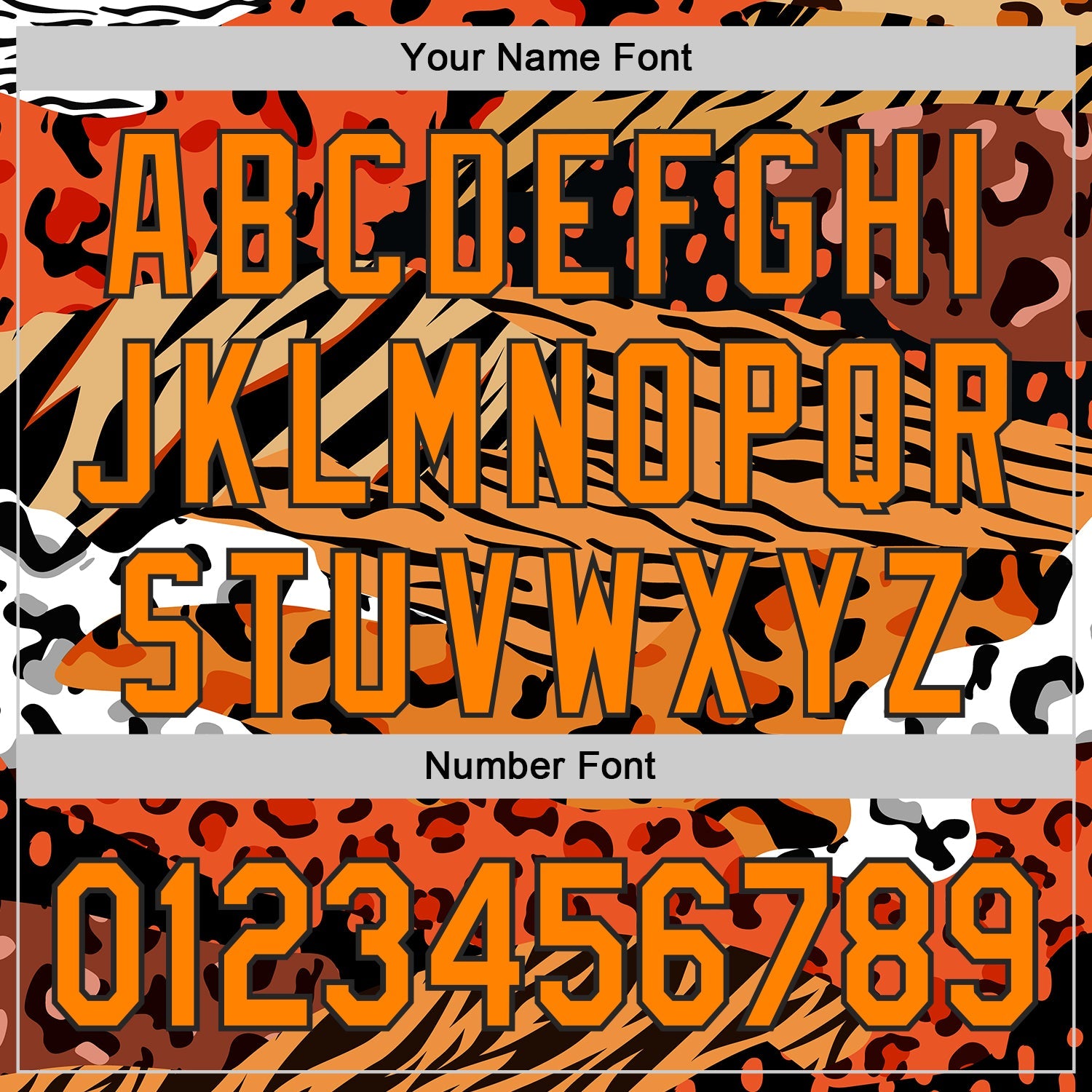 Custom Black Bay Orange-Yellow Leopard Print Tiger Stripe Authentic Baseball Jersey