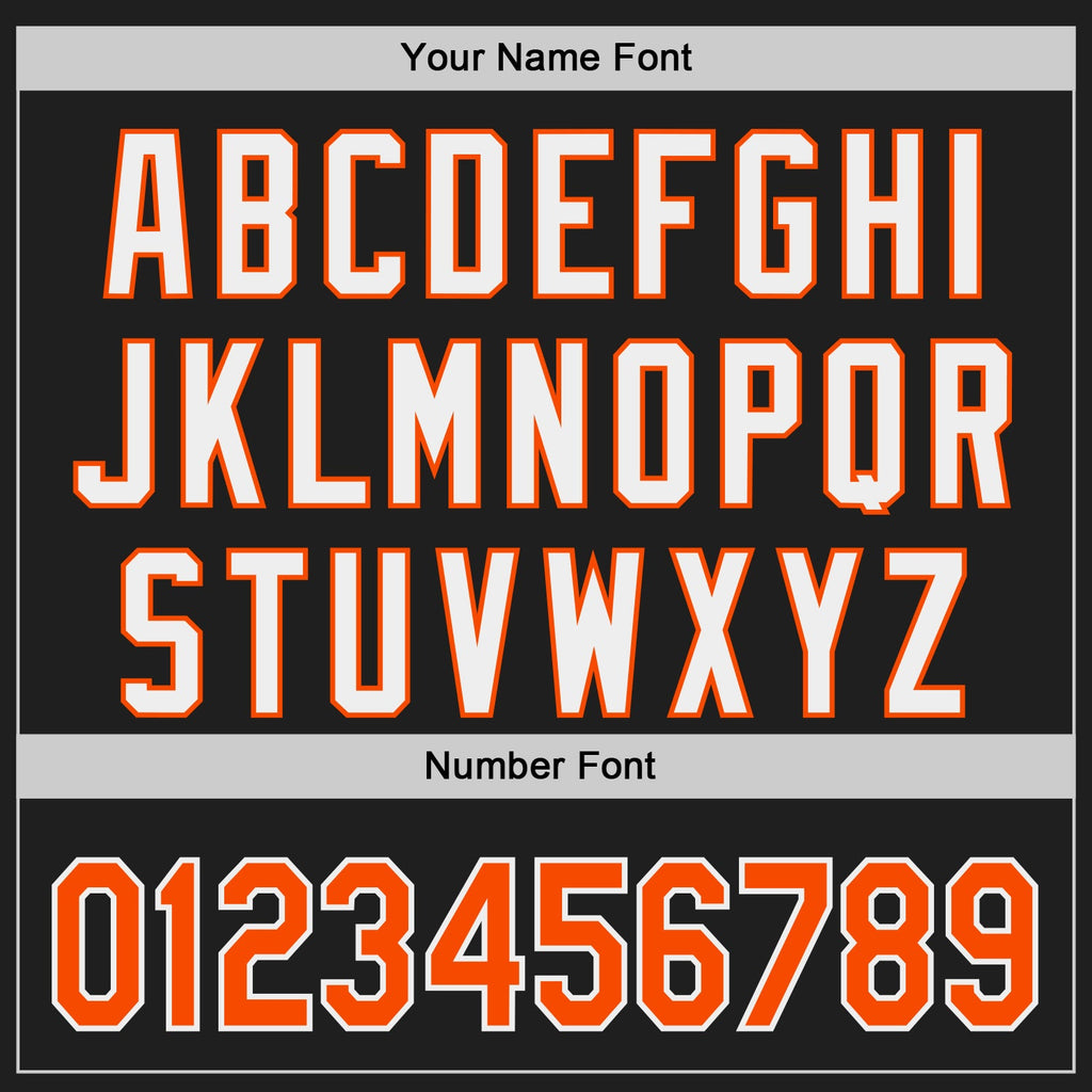 Custom Black Orange-White Classic Color Block Side Panel Stripe Authentic Baseball Jersey