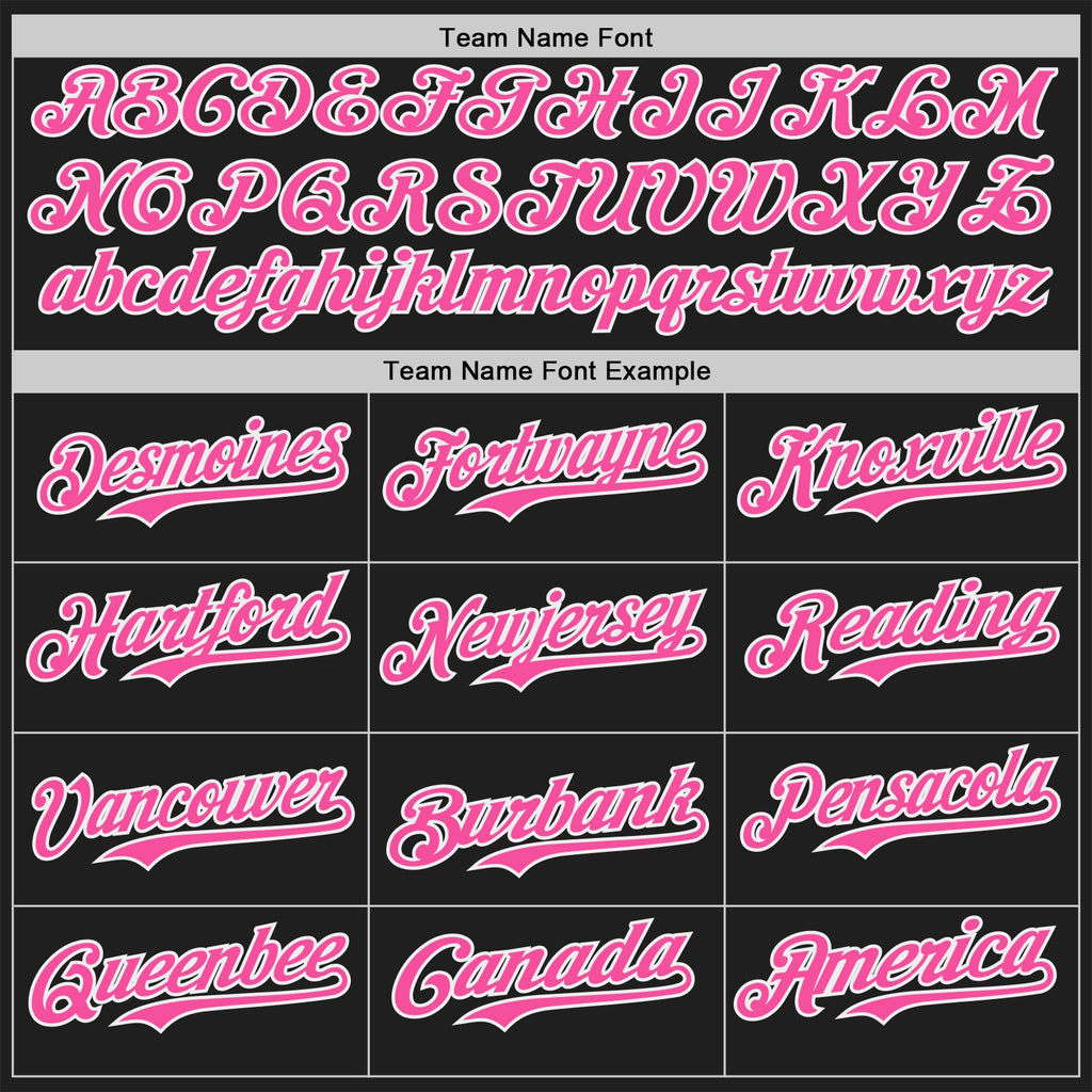 Custom Black Pink-White Classic Color Block Side Panel Stripe Authentic Baseball Jersey