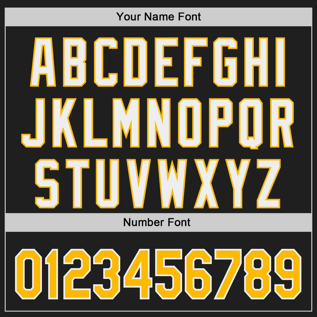 Custom Black Gold-White Classic Color Block Side Panel Stripe Authentic Baseball Jersey