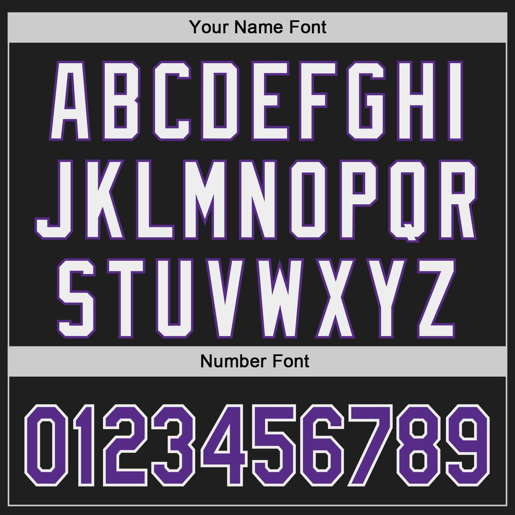 Custom Black Purple-White Classic Color Block Side Panel Stripe Authentic Baseball Jersey