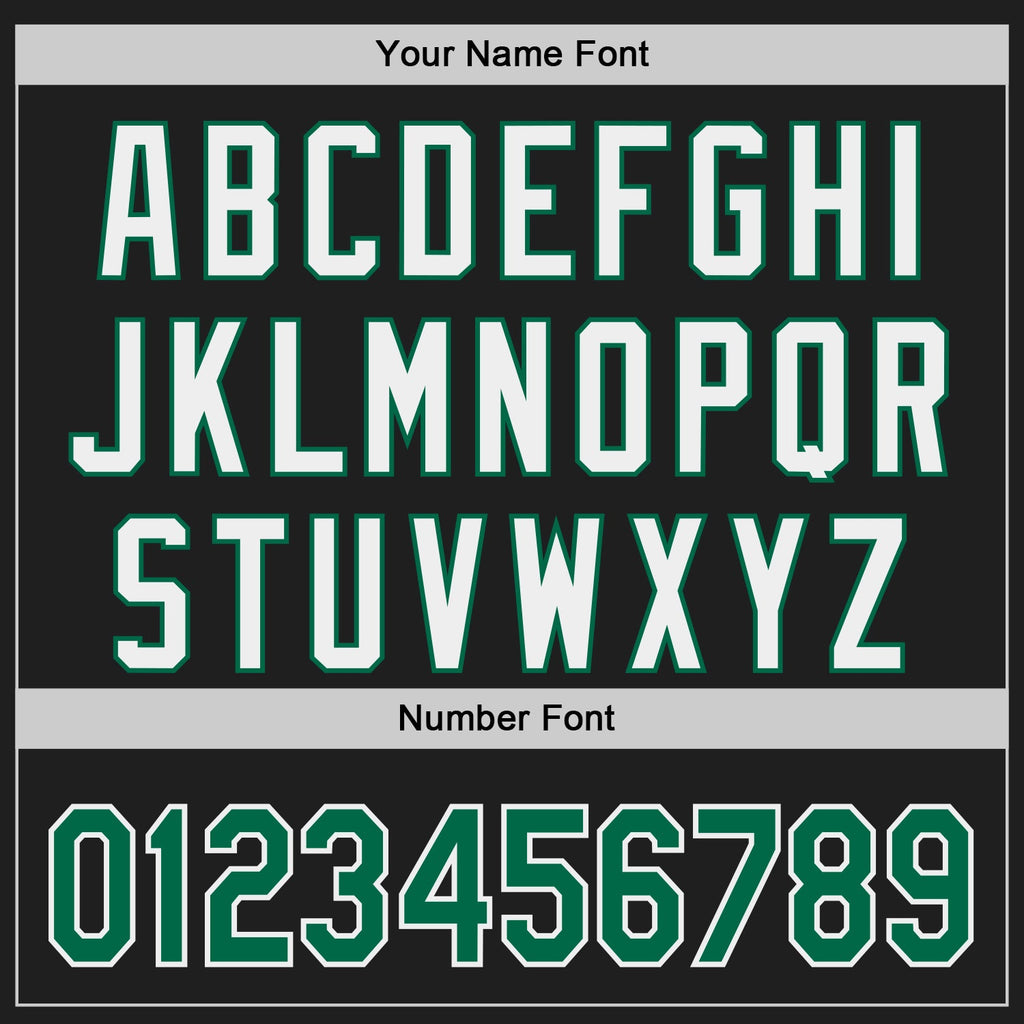 Custom Black Kelly Green-White Classic Color Block Side Panel Stripe Authentic Baseball Jersey