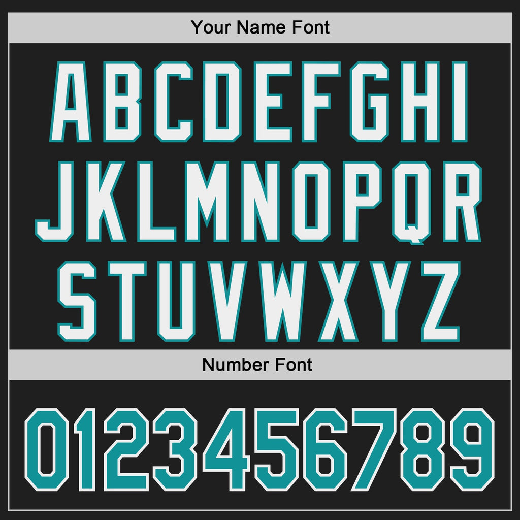 Custom Black Teal-White Classic Color Block Side Panel Stripe Authentic Baseball Jersey