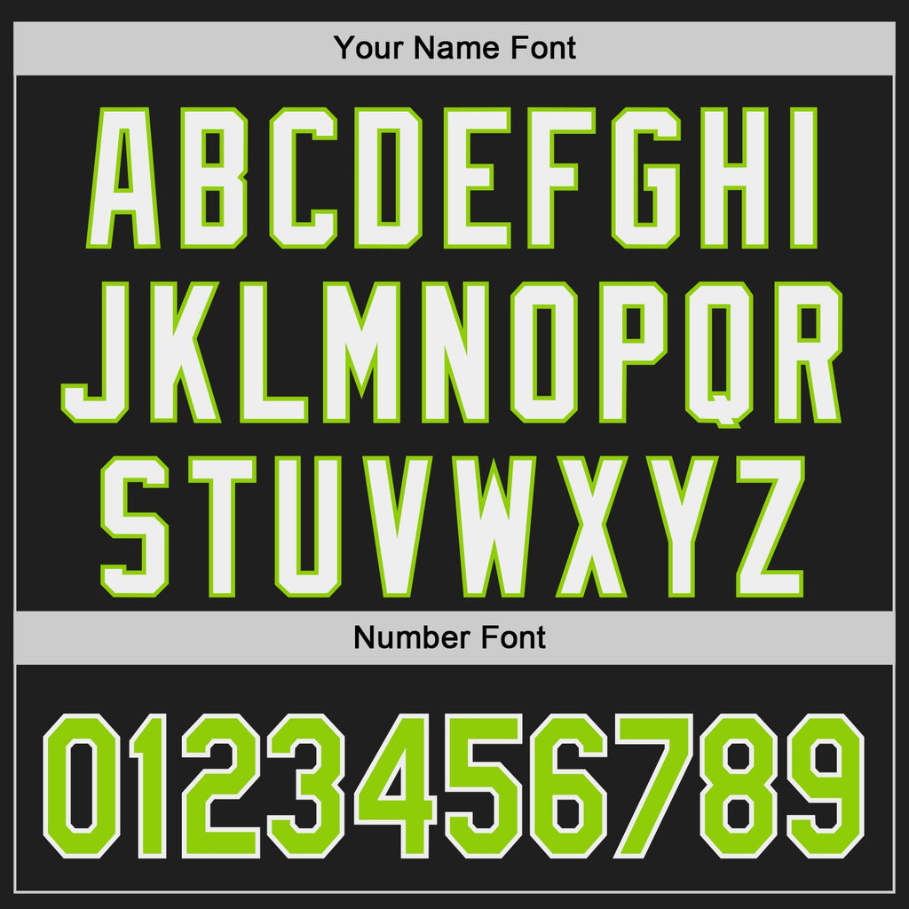 Custom Black Neon Green-White Classic Color Block Side Panel Stripe Authentic Baseball Jersey