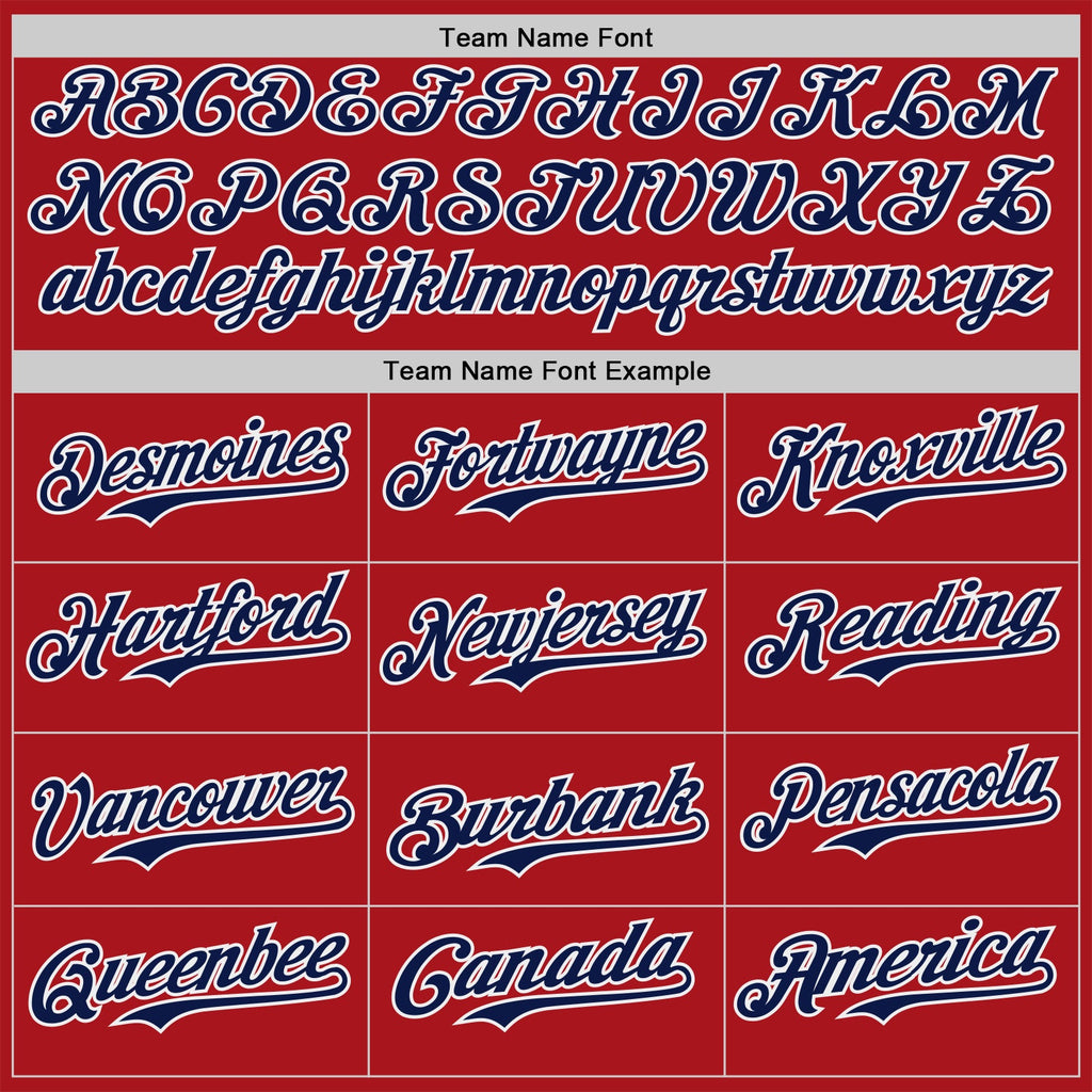 Custom Red Navy-White Classic Color Block Side Panel Stripe Authentic Baseball Jersey