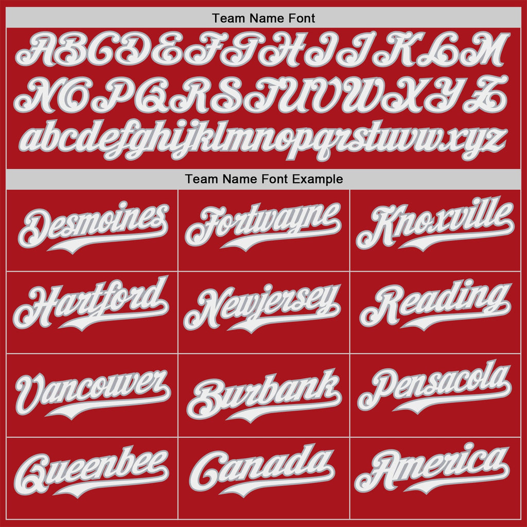 Custom Red White-Gray Classic Color Block Side Panel Stripe Authentic Baseball Jersey
