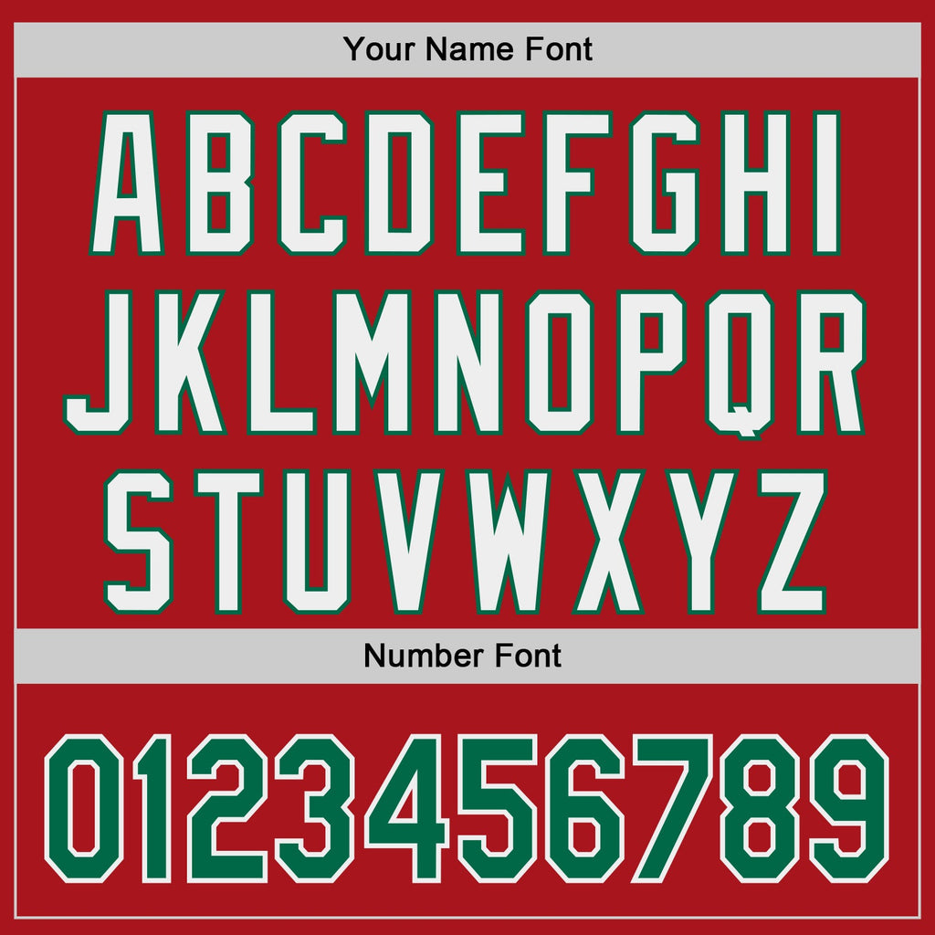 Custom Red Kelly Green-White Classic Color Block Side Panel Stripe Authentic Baseball Jersey