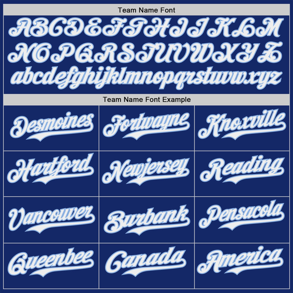 Custom Royal White-Light Blue Classic Color Block Side Panel Stripe Authentic Baseball Jersey