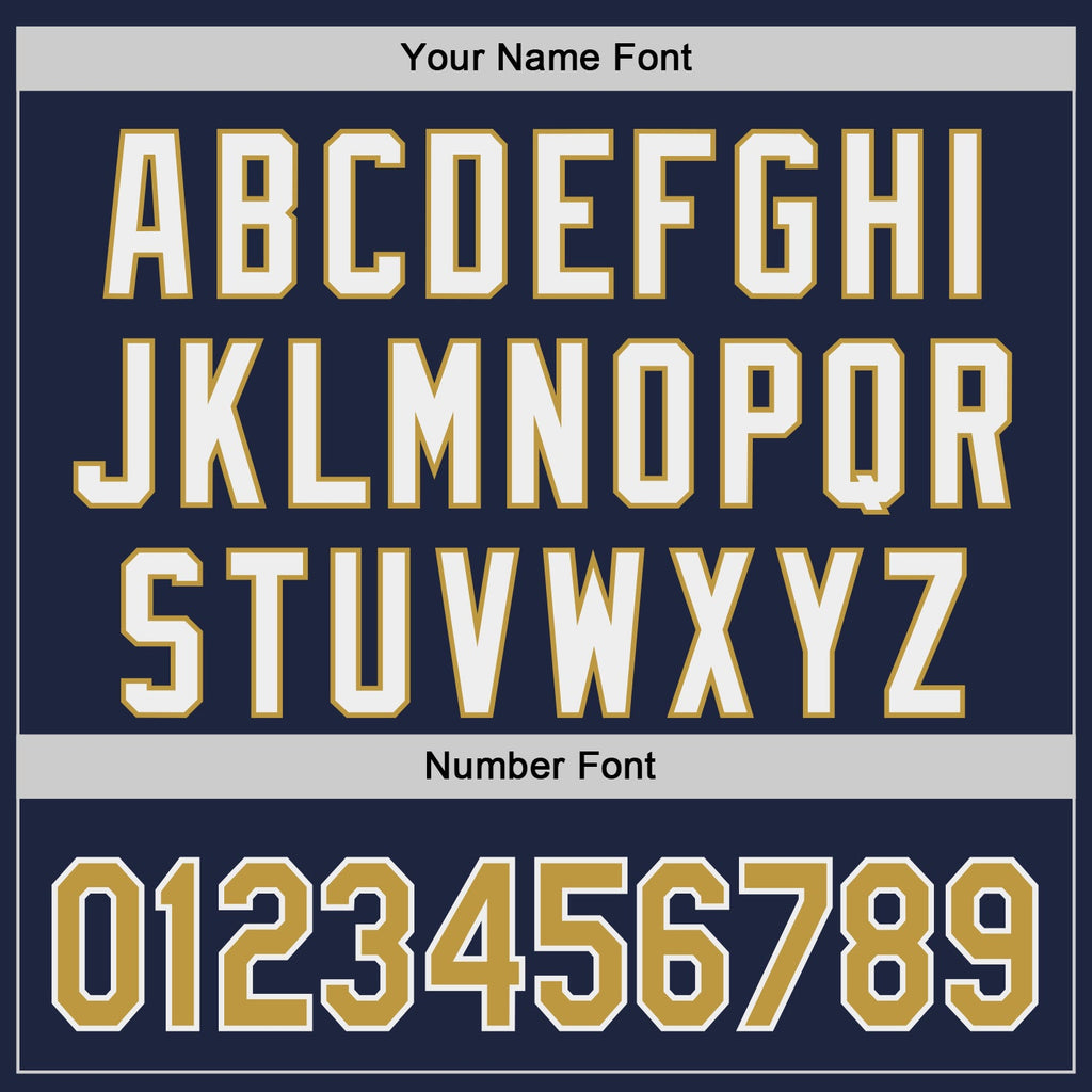 Custom Navy Old Gold-White Classic Color Block Side Panel Stripe Authentic Baseball Jersey