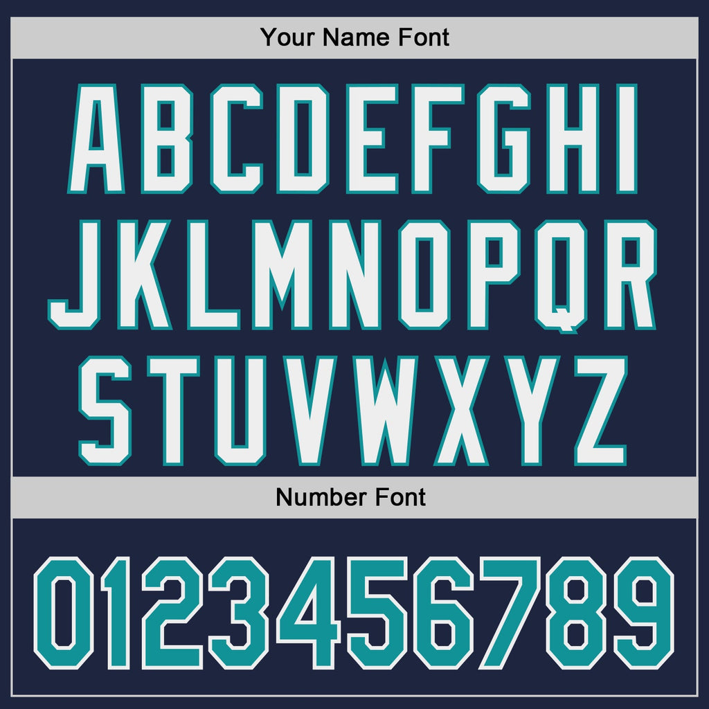 Custom Navy Teal-White Classic Color Block Side Panel Stripe Authentic Baseball Jersey