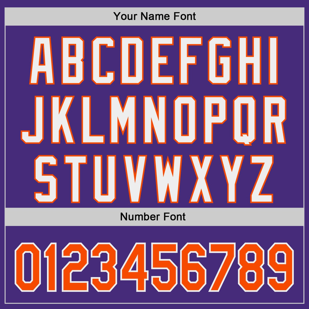 Custom Purple Orange-White Classic Color Block Side Panel Stripe Authentic Baseball Jersey
