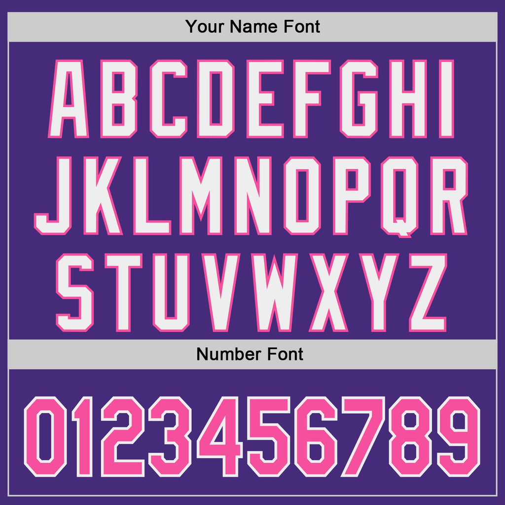 Custom Purple Pink-White Classic Color Block Side Panel Stripe Authentic Baseball Jersey