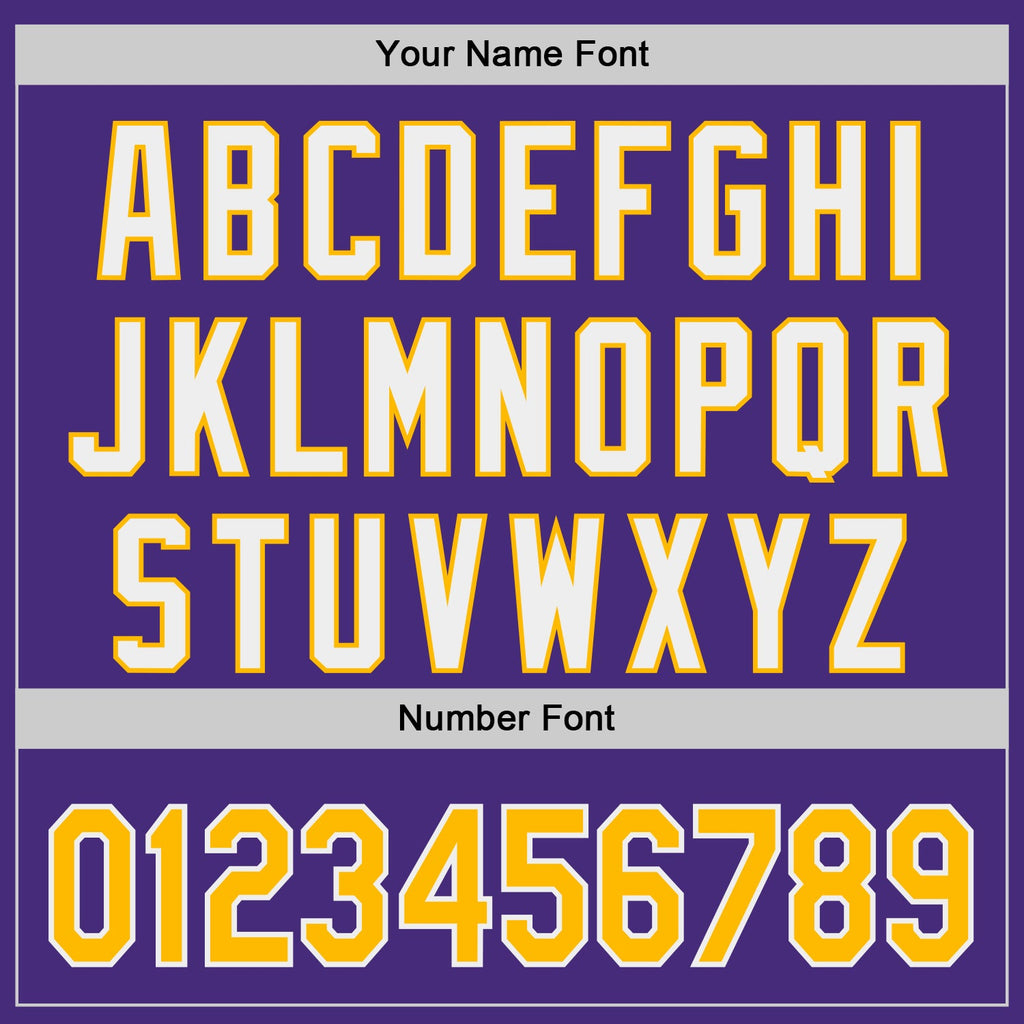Custom Purple Gold-White Classic Color Block Side Panel Stripe Authentic Baseball Jersey