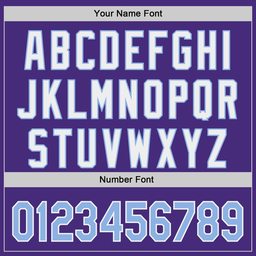 Custom Purple Light Blue-White Classic Color Block Side Panel Stripe Authentic Baseball Jersey