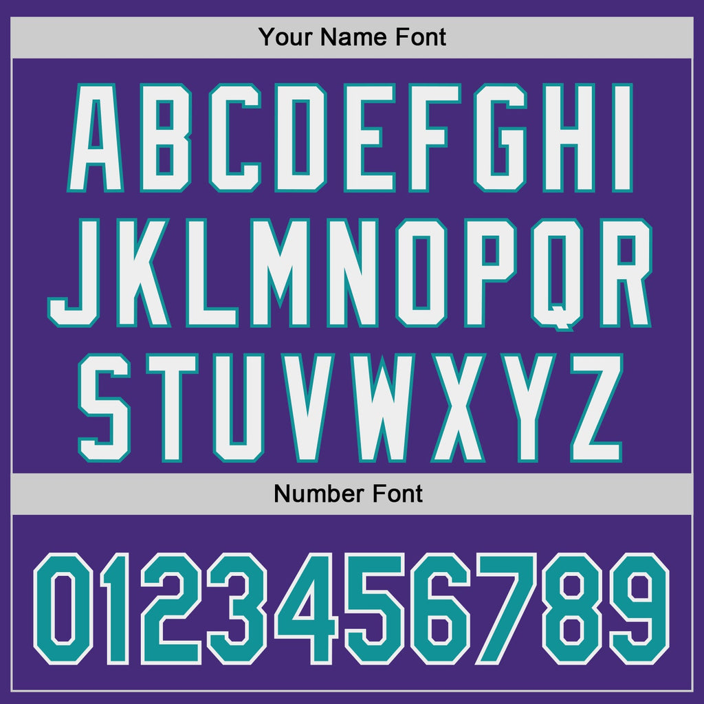 Custom Purple Teal-White Classic Color Block Side Panel Stripe Authentic Baseball Jersey