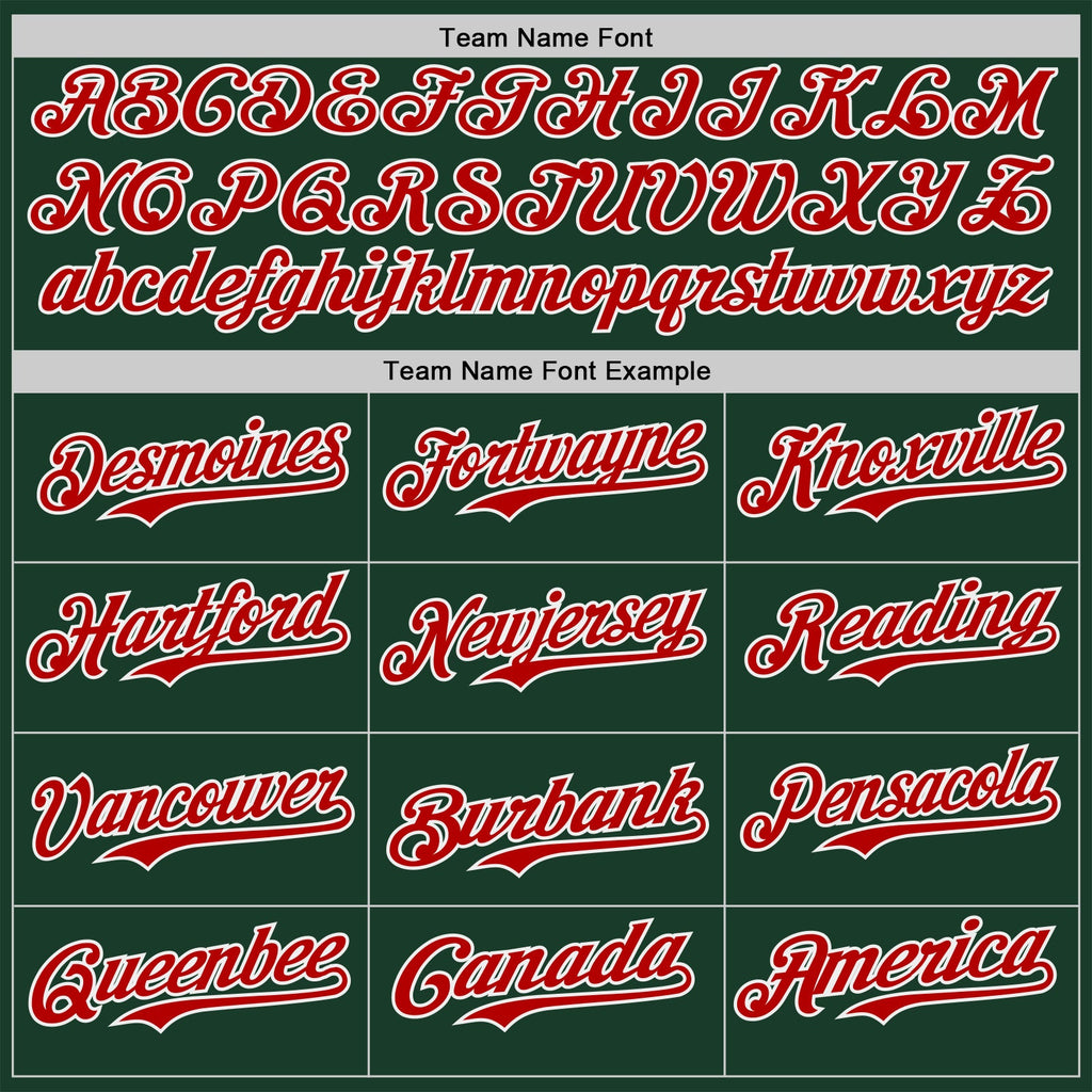 Custom Green Red-White Classic Color Block Side Panel Stripe Authentic Baseball Jersey