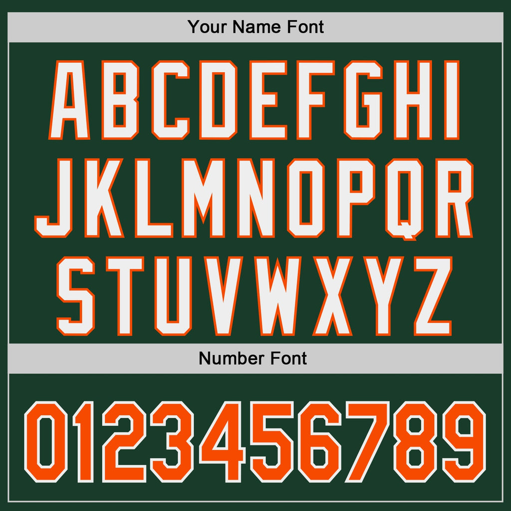 Custom Green Orange-White Classic Color Block Side Panel Stripe Authentic Baseball Jersey
