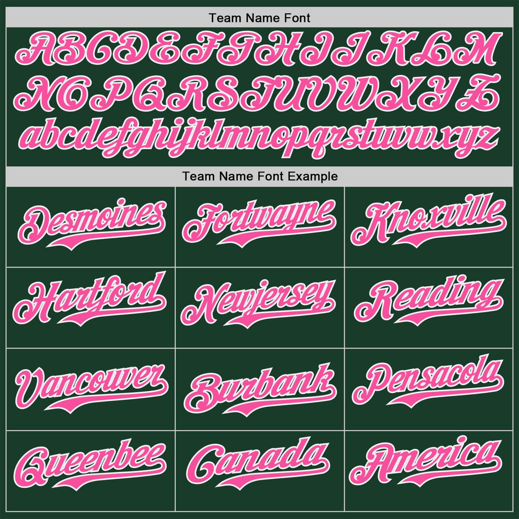 Custom Green Pink-White Classic Color Block Side Panel Stripe Authentic Baseball Jersey